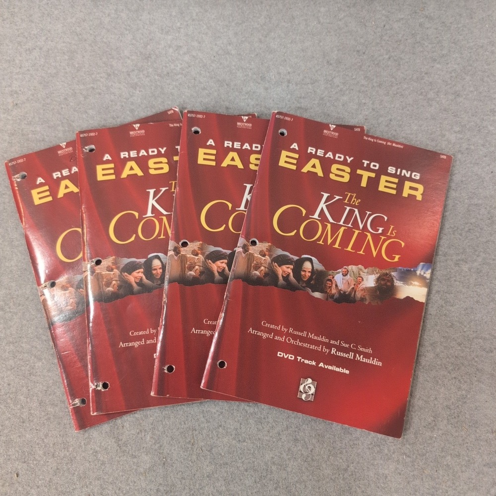 Lot of 4 The King Is Coming Ready To Sing Easter Choral Books SATB Mauldin Smith - Picture 1 of 3